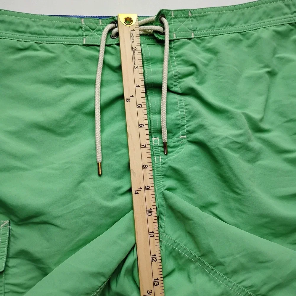 Polo Ralph Lauren Men's Large Green Swim Trunks Board Shorts Lined Drawstring